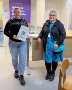 TYYNE-palveluohjaajat ständillä